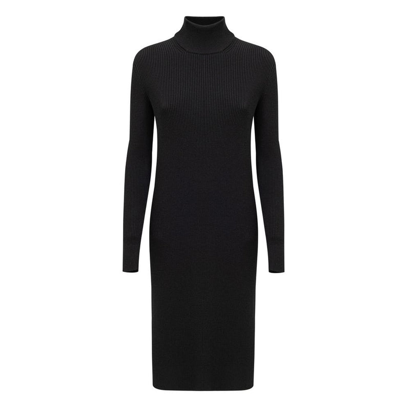 Bottega Veneta Black Wool Long Dress