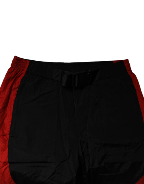 Dolce & Gabbana Black Red Leopard Jogger Sweatpants Pants - ClickThatClicks 
