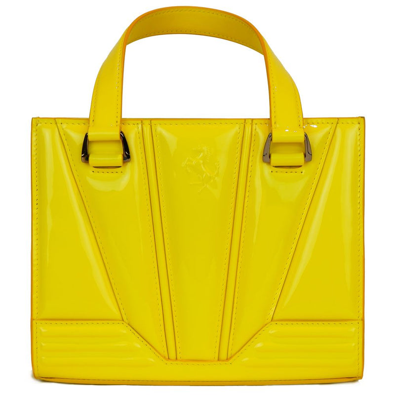 Ferrari Yellow Leather Women Handbag