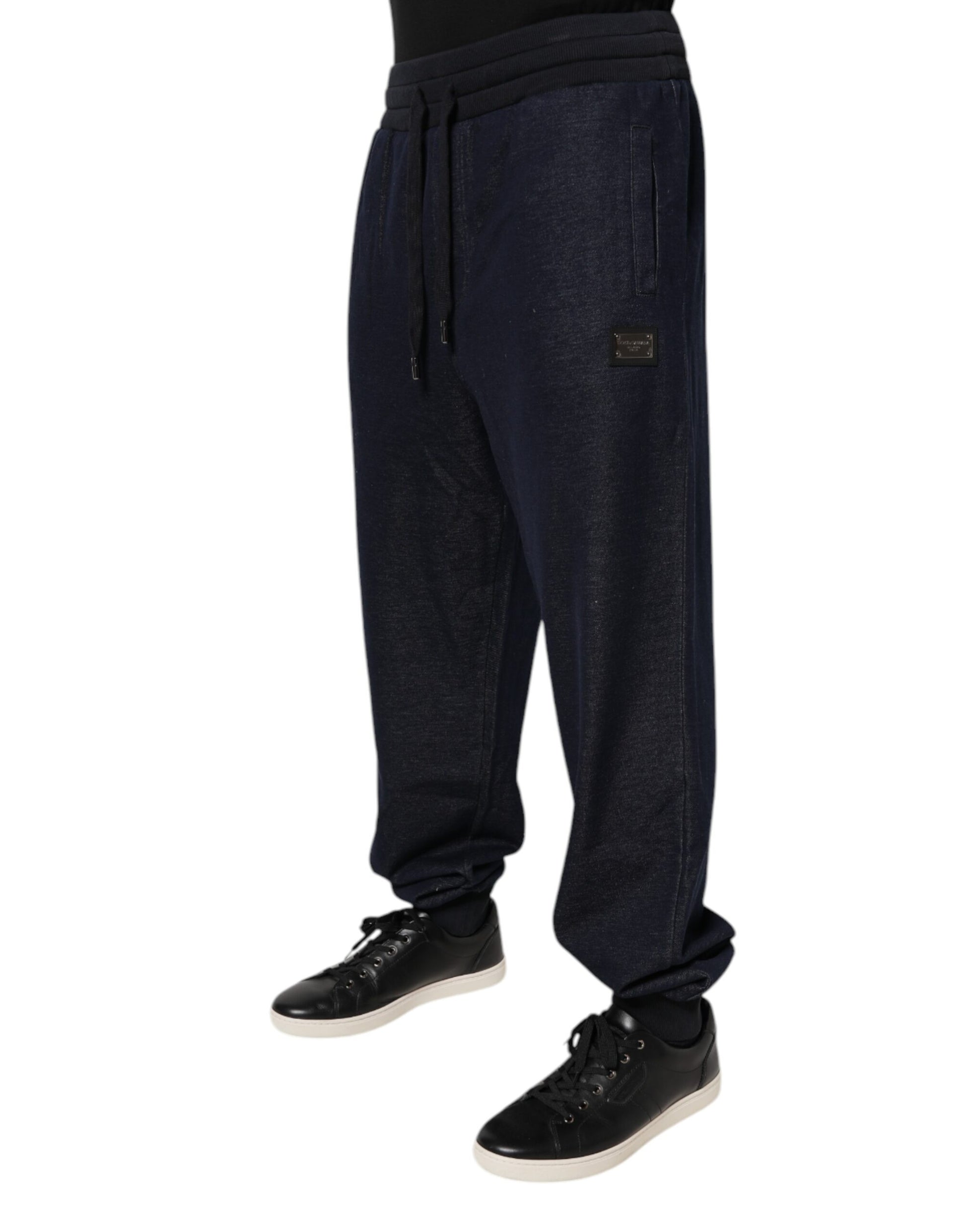 Dolce & Gabbana Black Jacquard Jogger Men Sweatpants Pants - ClickThatClicks 