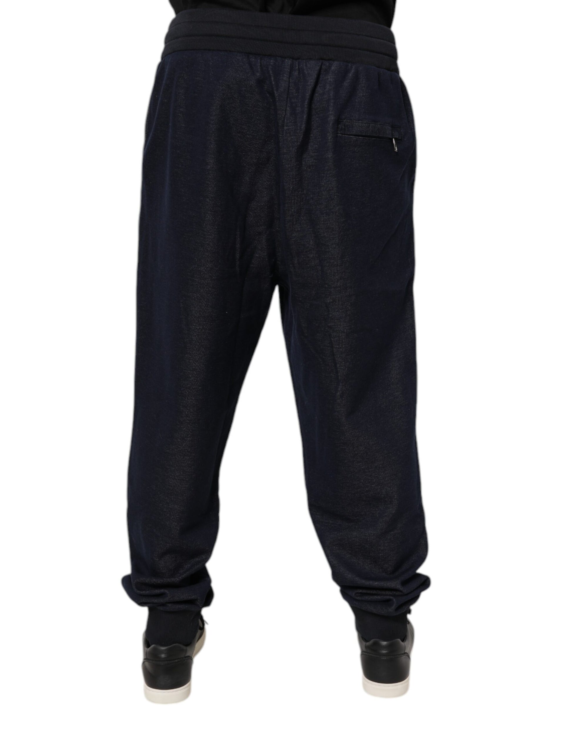 Dolce & Gabbana Black Jacquard Jogger Men Sweatpants Pants - ClickThatClicks 