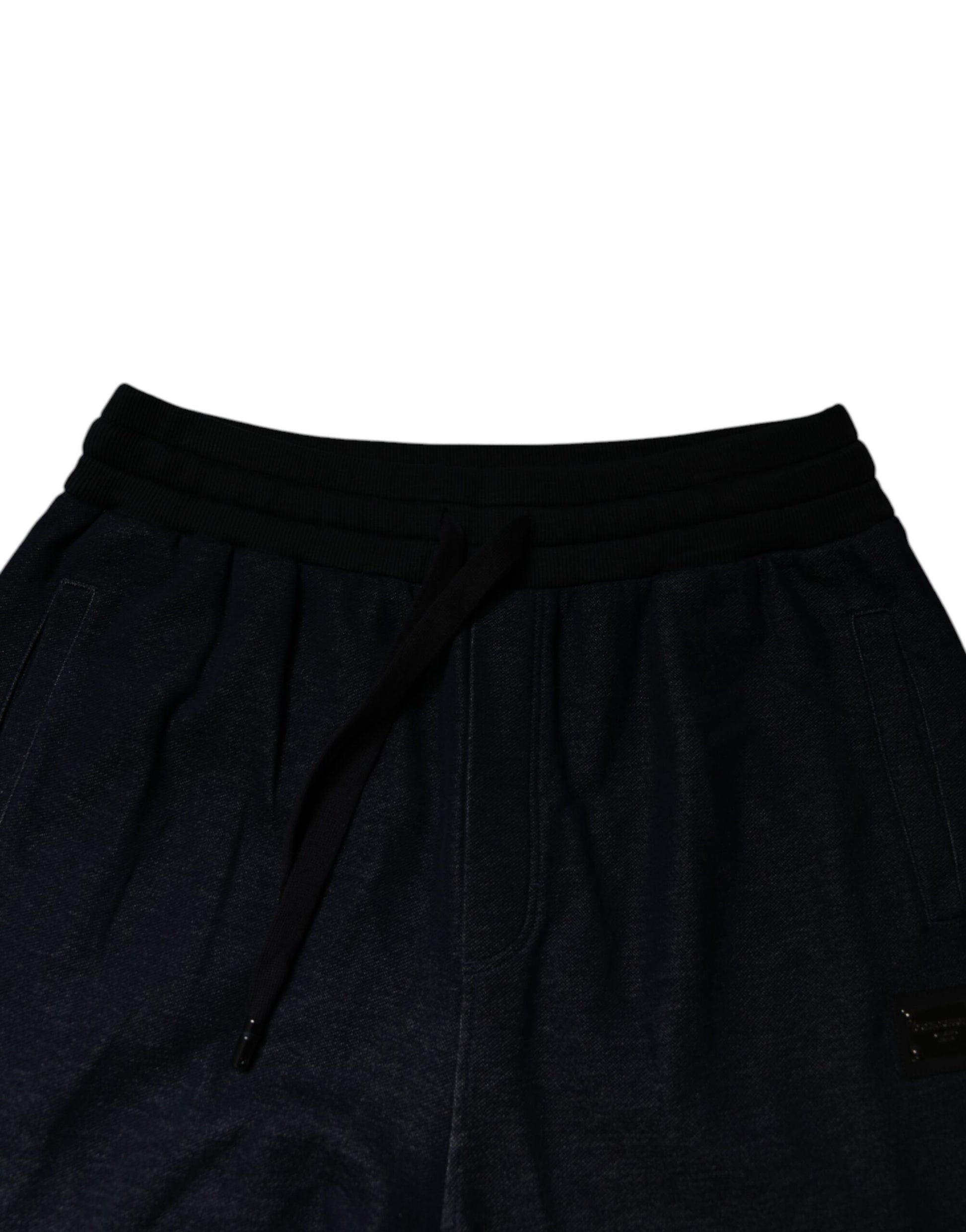 Dolce & Gabbana Black Jacquard Jogger Men Sweatpants Pants - ClickThatClicks 