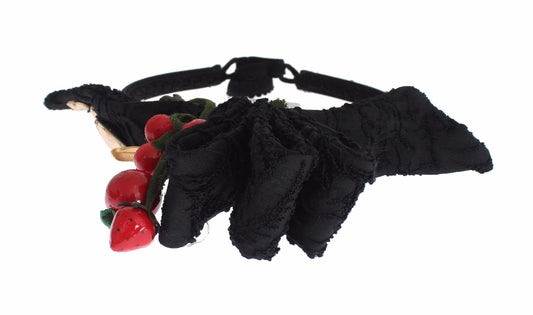 Dolce & Gabbana Diadem Headband Tiara Berry Fruit Crystal Bow Hair - ClickThatClicks 