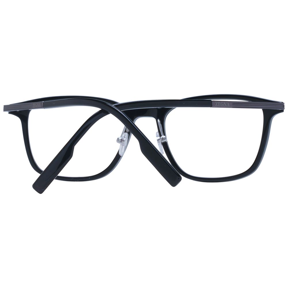 Ermenegildo Zegna Black Plastic & Titanium Glasses (Frames) - ClickThatClicks 