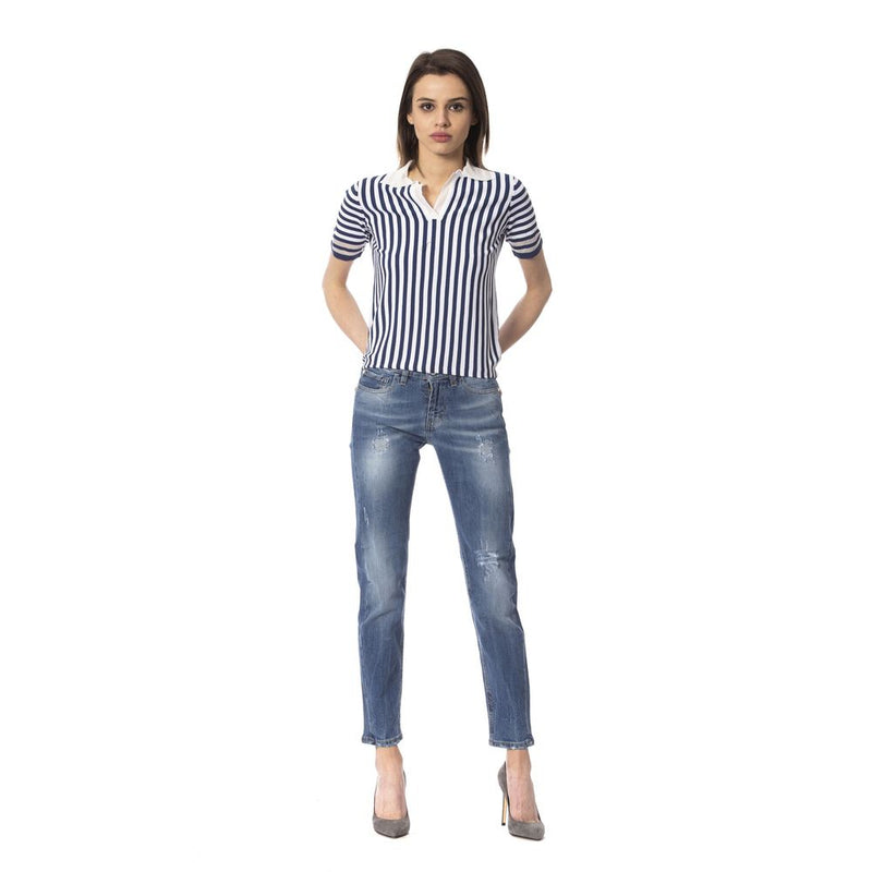 Frankie Morello Blue Other Fibres Women Jeans