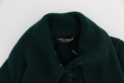Dolce & Gabbana Green Knitted Cashmere Cardigan - ClickThatClicks 