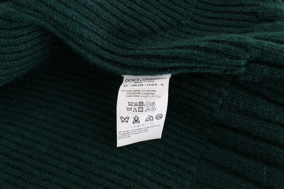 Dolce & Gabbana Green Knitted Cashmere Cardigan - ClickThatClicks 