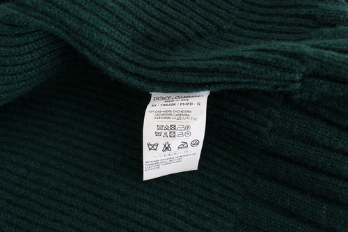 Dolce & Gabbana Green Knitted Cashmere Cardigan - ClickThatClicks 