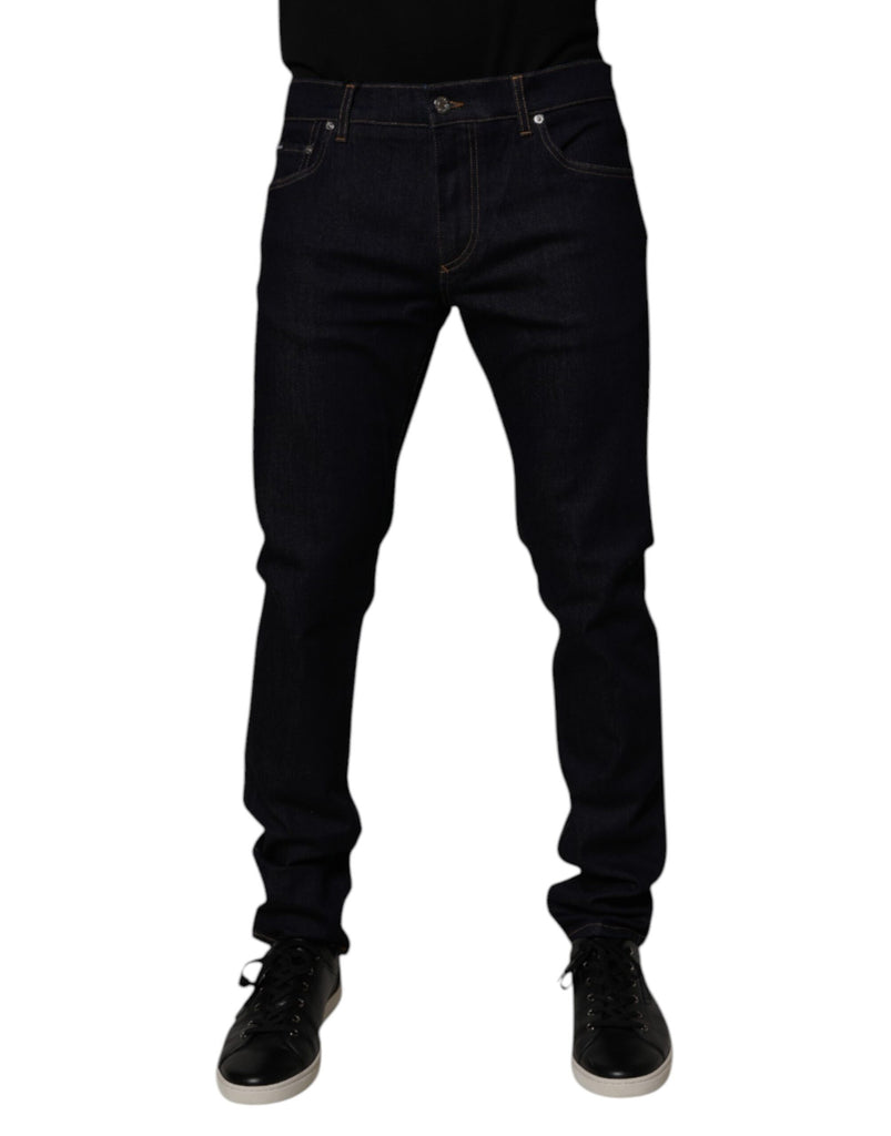 Dolce & Gabbana Black Cotton Stretch Men Skinny Denim Jeans