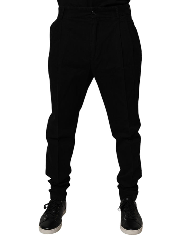 Dolce & Gabbana Black Cotton Stretch Skinny Pants