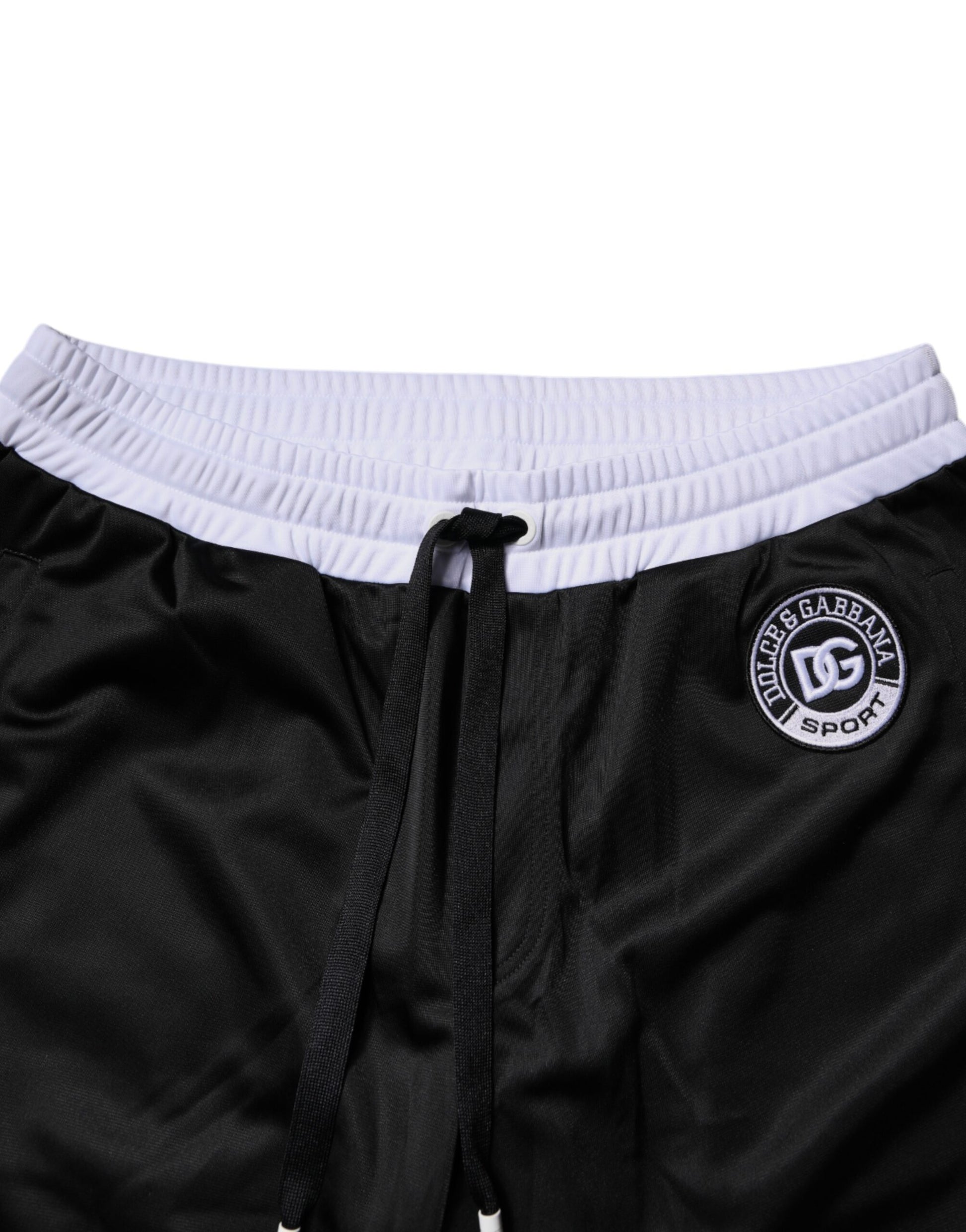 Dolce & Gabbana Black White Men Bermuda Sweatshorts Shorts - ClickThatClicks 