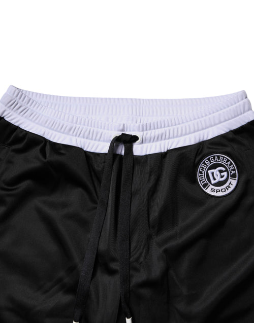 Dolce & Gabbana Black White Men Bermuda Sweatshorts Shorts - ClickThatClicks 