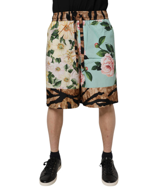Dolce & Gabbana Multicolor Floral Print Men Bermuda Shorts - ClickThatClicks 