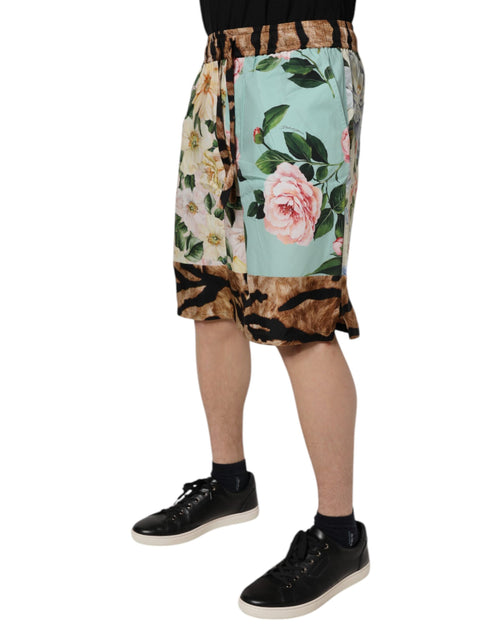 Dolce & Gabbana Multicolor Floral Print Men Bermuda Shorts - ClickThatClicks 
