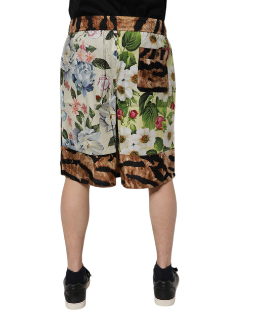 Dolce & Gabbana Multicolor Floral Print Men Bermuda Shorts - ClickThatClicks 