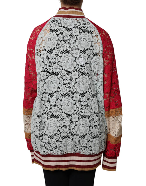 Dolce & Gabbana Multicolor Floral Lace Cardigan Sweater - ClickThatClicks 