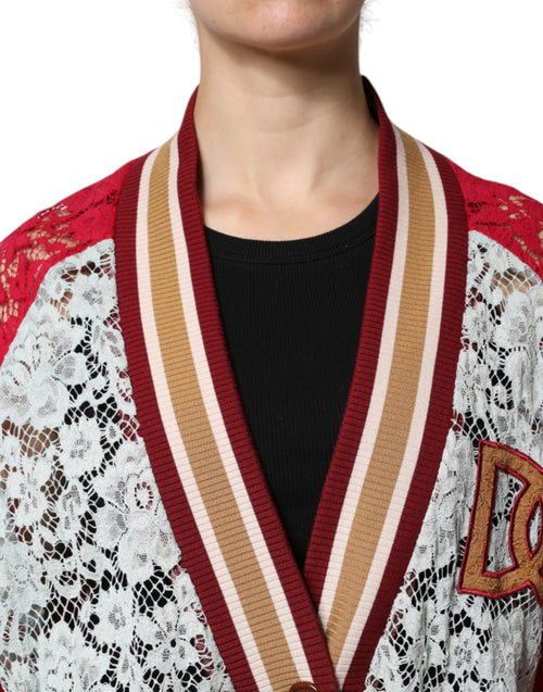 Dolce & Gabbana Multicolor Floral Lace Cardigan Sweater - ClickThatClicks 