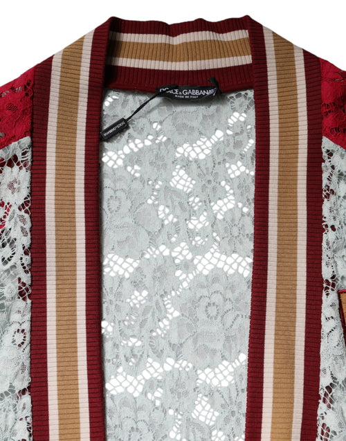 Dolce & Gabbana Multicolor Floral Lace Cardigan Sweater - ClickThatClicks 