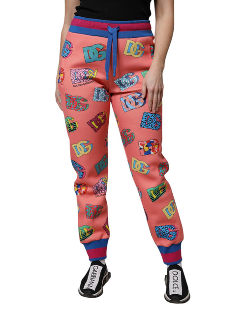Dolce & Gabbana Pink Logo Monogram Jogger Sweatpants Pants - ClickThatClicks 