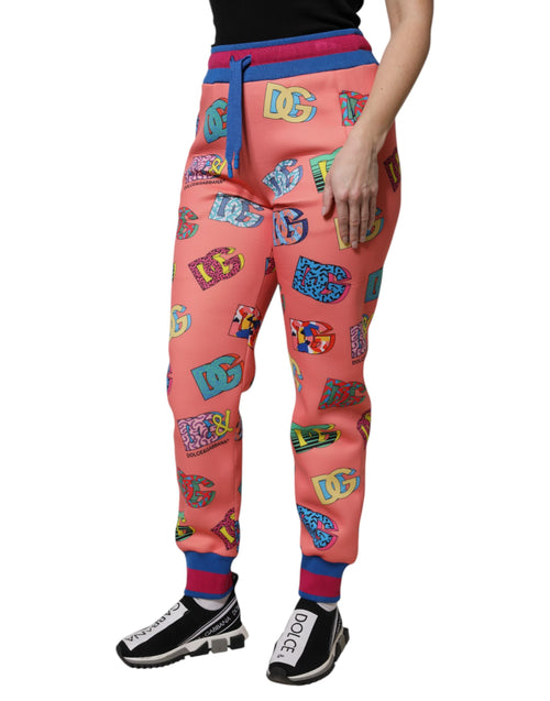 Dolce & Gabbana Pink Logo Monogram Jogger Sweatpants Pants - ClickThatClicks 