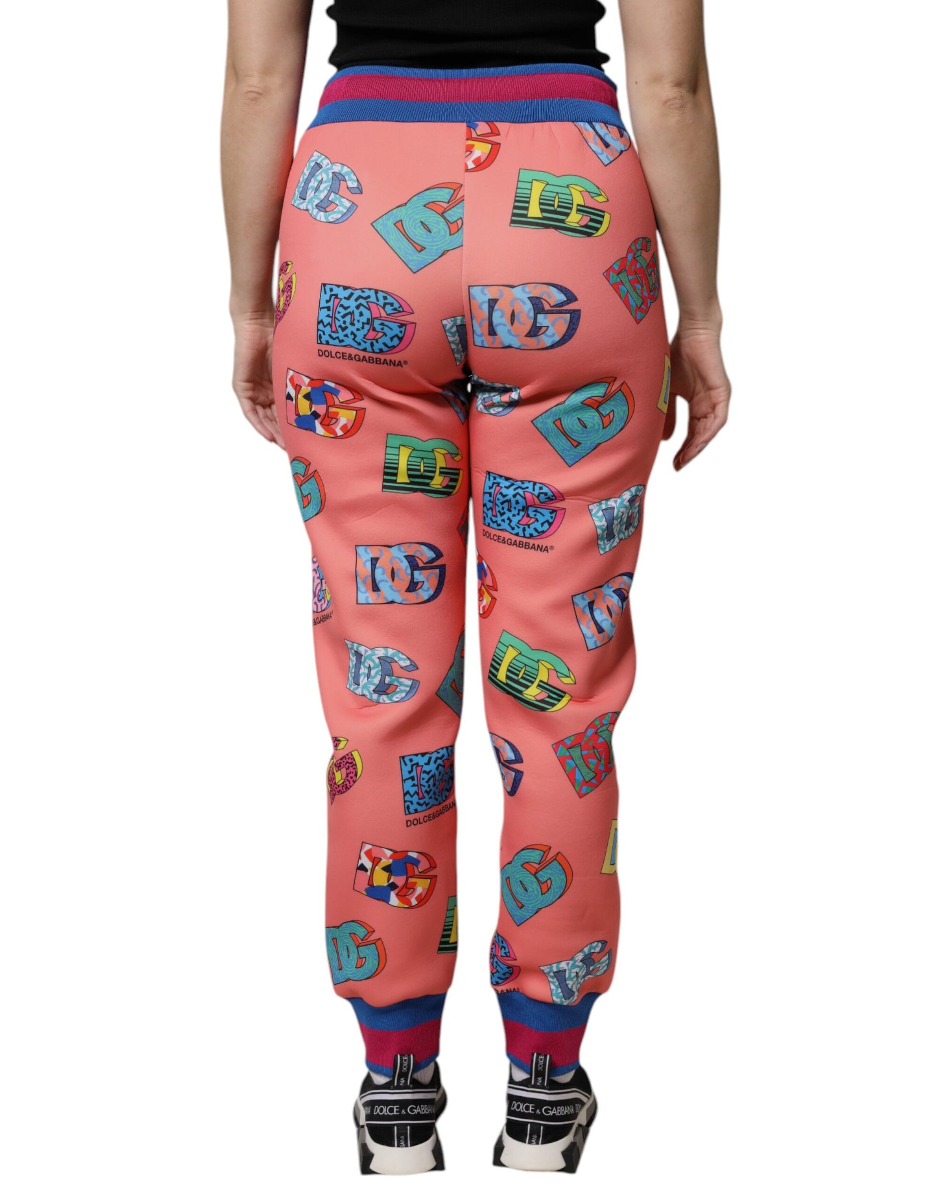 Dolce & Gabbana Pink Logo Monogram Jogger Sweatpants Pants - ClickThatClicks 