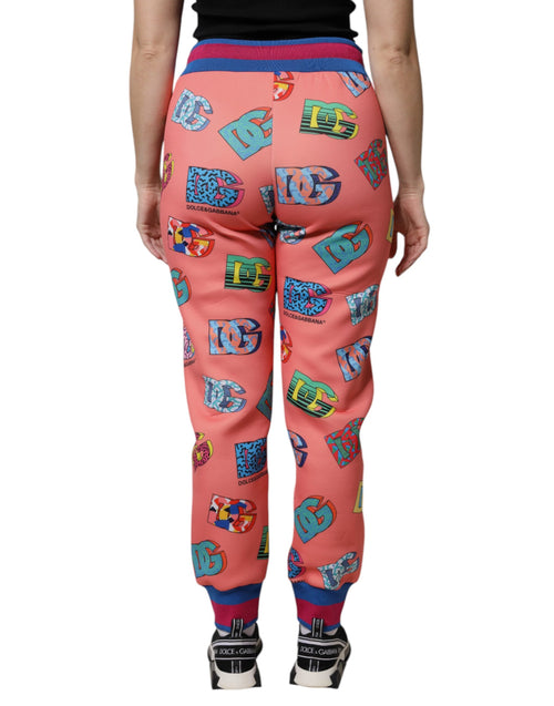 Dolce & Gabbana Pink Logo Monogram Jogger Sweatpants Pants - ClickThatClicks 