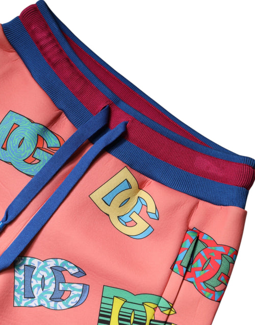 Dolce & Gabbana Pink Logo Monogram Jogger Sweatpants Pants - ClickThatClicks 