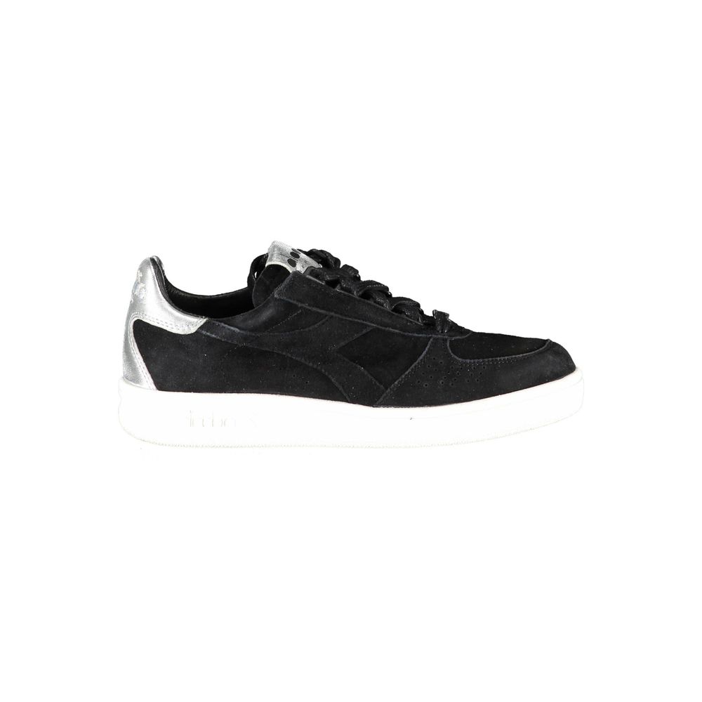 Diadora Black Leather Women Sneaker - ClickThatClicks 