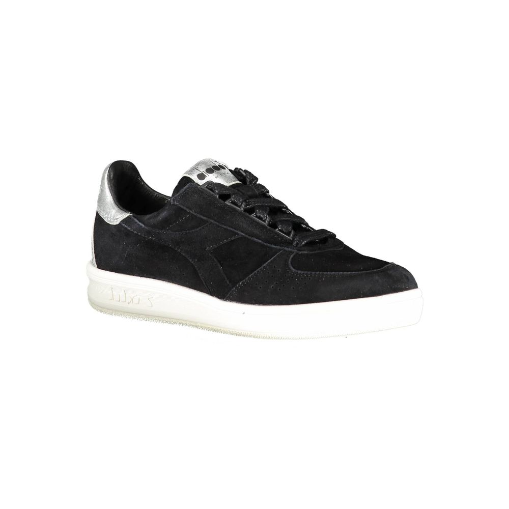 Diadora Black Leather Women Sneaker - ClickThatClicks 