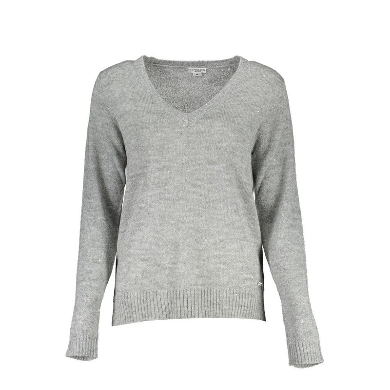 U.S. POLO ASSN. Silver Wool Women Sweater