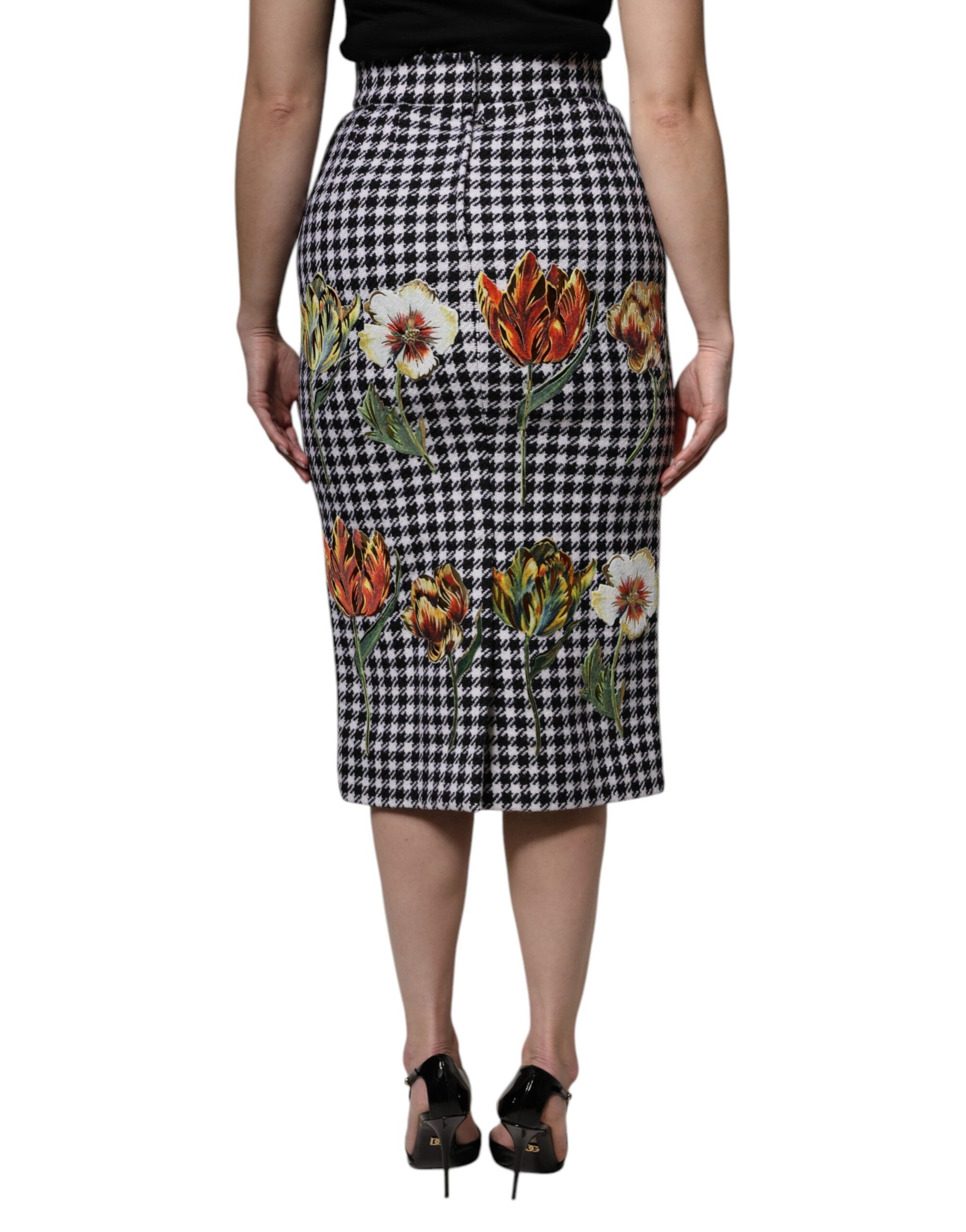 Dolce & Gabbana Multicolor Floral Print High Waist Pencil Cut Skirt - ClickThatClicks 