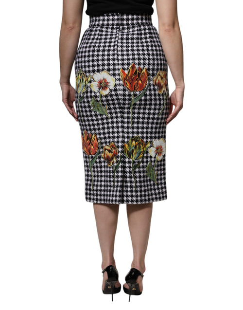 Dolce & Gabbana Multicolor Floral Print High Waist Pencil Cut Skirt - ClickThatClicks 