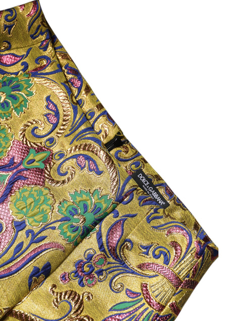 Dolce & Gabbana Multicolor Floral Jacquard Mid Waist Mini Skirt - ClickThatClicks 