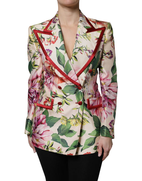 Dolce & Gabbana Multicolor Floral Double Breasted Jacket - ClickThatClicks 