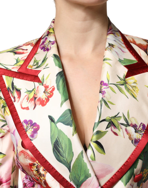 Dolce & Gabbana Multicolor Floral Double Breasted Jacket - ClickThatClicks 