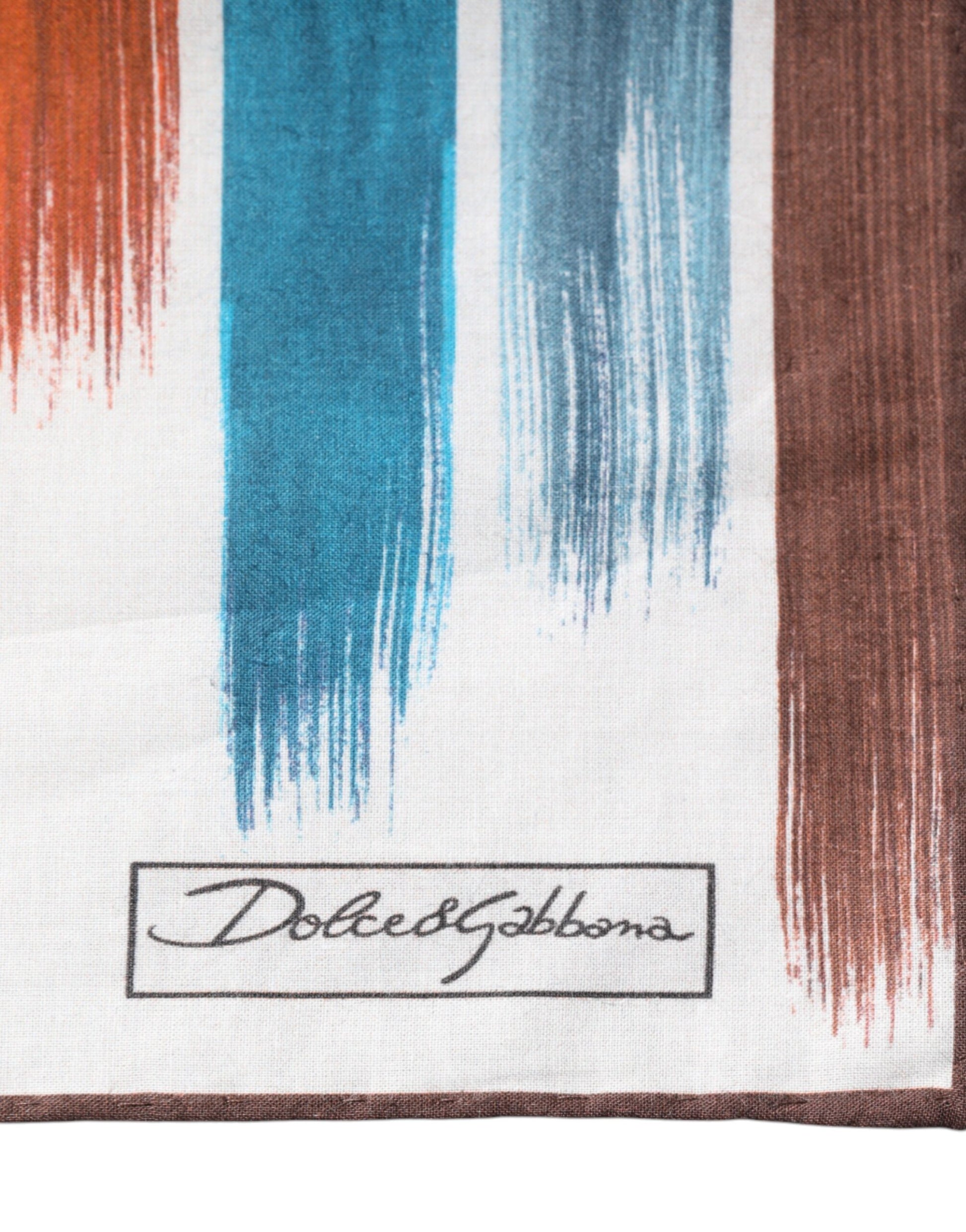 Dolce & Gabbana Multicolor Stripes Cotton Square Foulard Scarf - ClickThatClicks 