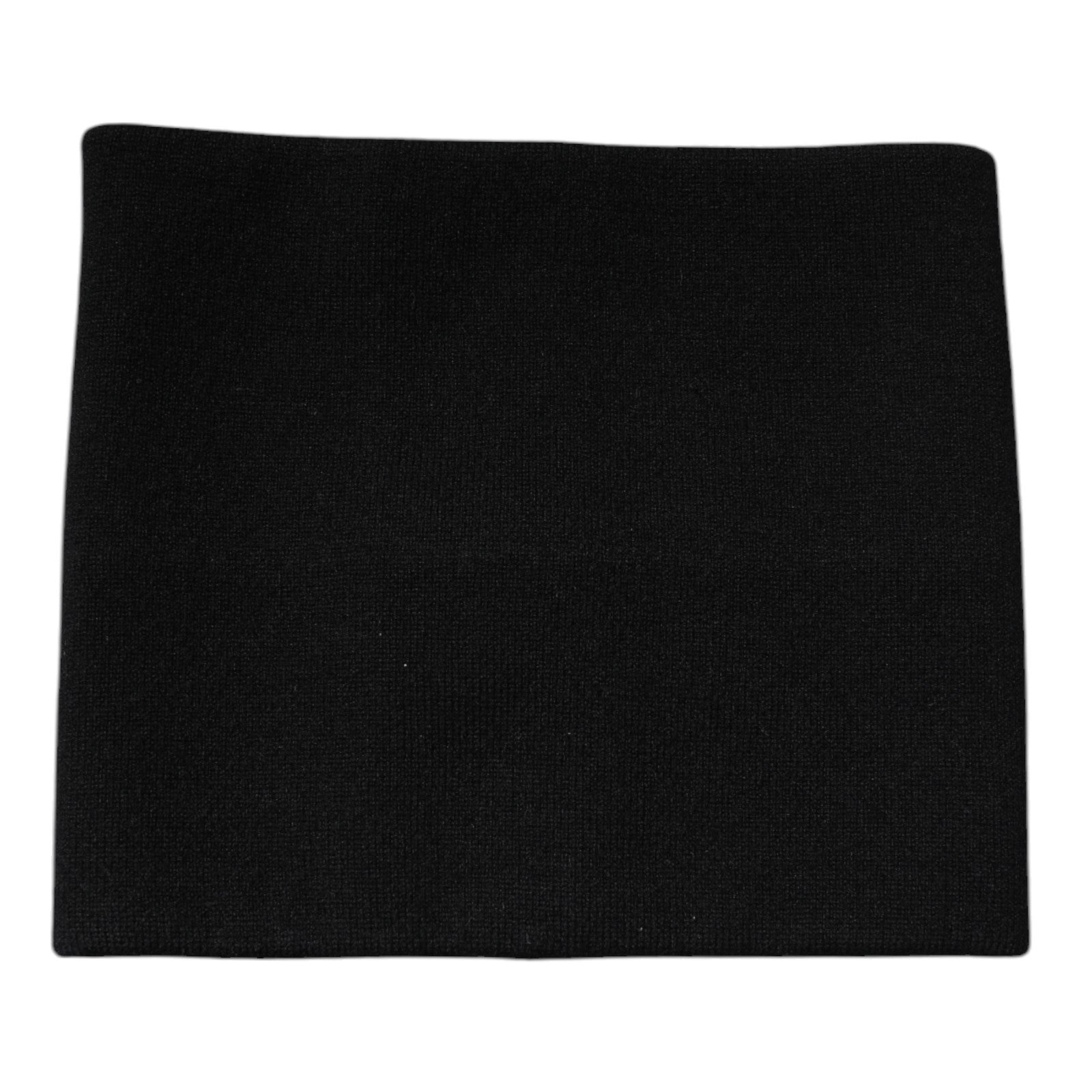 Dolce & Gabbana Black Cashmere Knitted Square Handkerchief Scarf - ClickThatClicks 