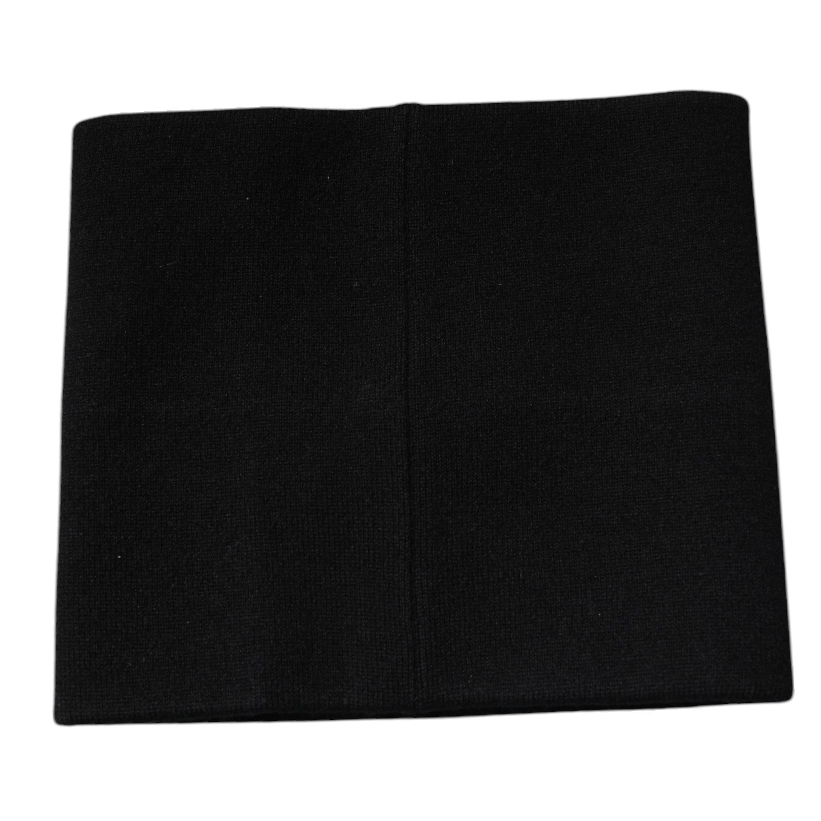 Dolce & Gabbana Black Cashmere Knitted Square Handkerchief Scarf - ClickThatClicks 