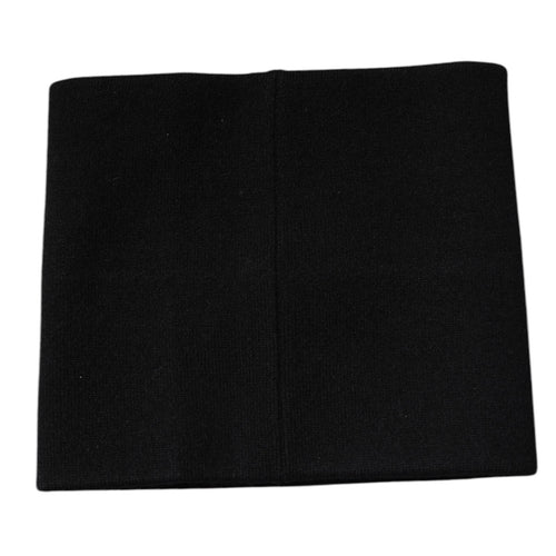Dolce & Gabbana Black Cashmere Knitted Square Handkerchief Scarf - ClickThatClicks 