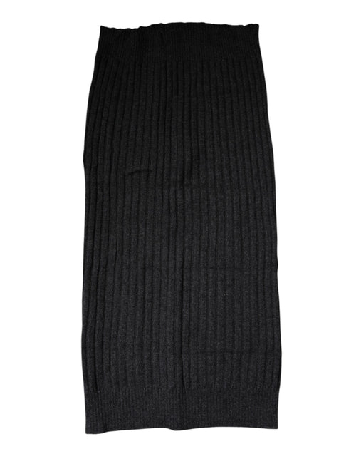 Dolce & Gabbana Black Cashmere Knitted Neck Warmer Foulard Scarf - ClickThatClicks 