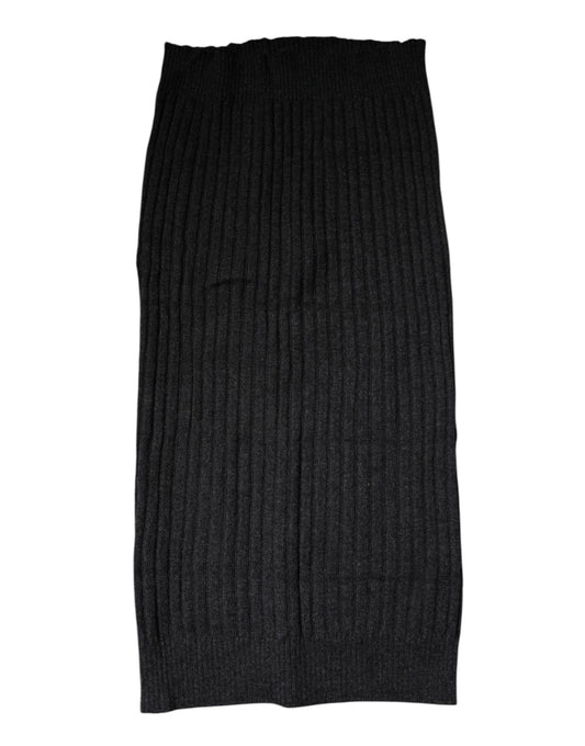 Dolce & Gabbana Black Cashmere Knitted Neck Warmer Foulard Scarf - ClickThatClicks 