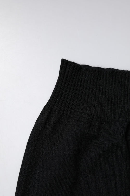 Dolce & Gabbana Black Cashmere Knitted Neck Warmer Foulard Scarf - ClickThatClicks 