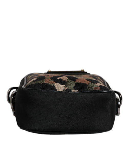 Dolce & Gabbana Multicolor Leopard Jacquard Logo Plaque Neck Strap Bag - ClickThatClicks 