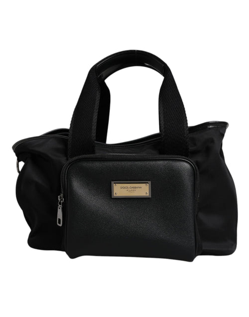 Dolce & Gabbana Black Shoulder Strap Pet Carry Logo Plaque Bag - ClickThatClicks 