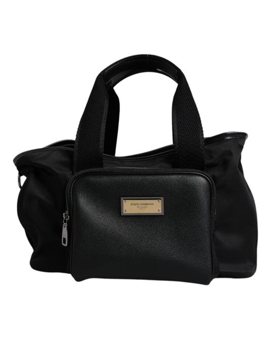Dolce & Gabbana Black Shoulder Strap Pet Carry Logo Plaque Bag - ClickThatClicks 