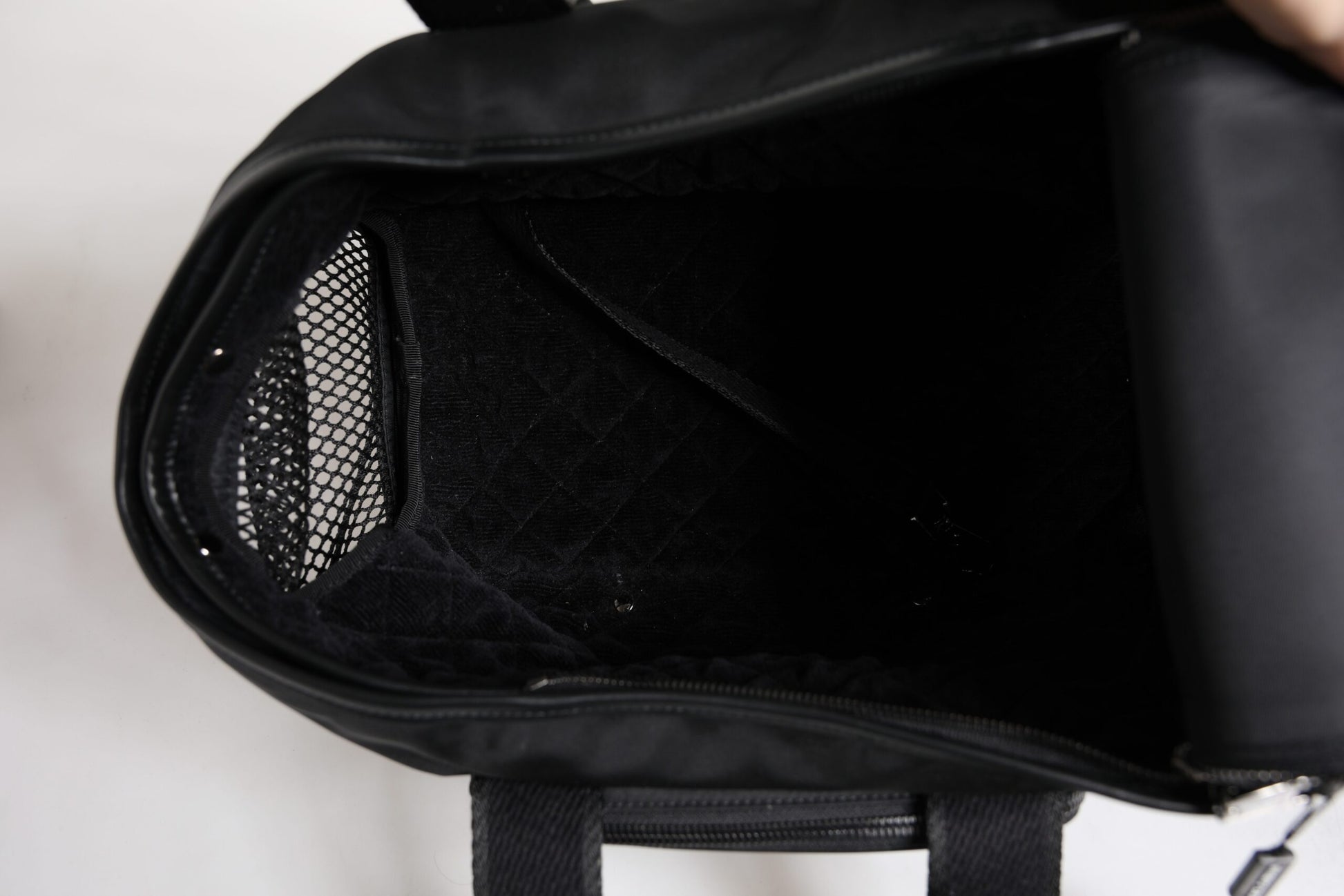 Dolce & Gabbana Black Shoulder Strap Pet Carry Logo Plaque Bag - ClickThatClicks 