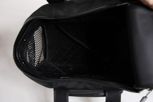 Dolce & Gabbana Black Shoulder Strap Pet Carry Logo Plaque Bag - ClickThatClicks 