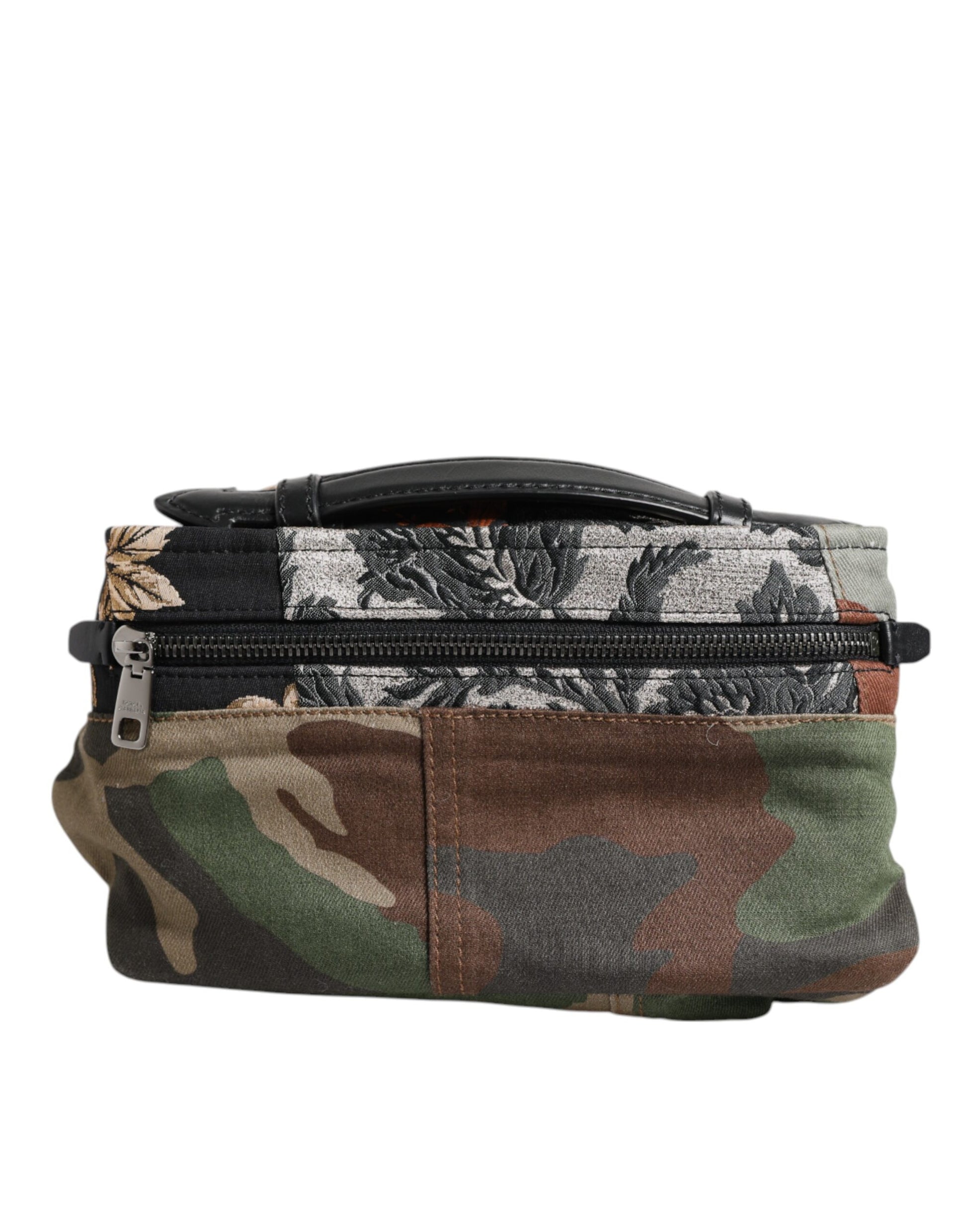 Dolce & Gabbana Multicolor Camouflage Patchwork Logo Waist Fanny Pack Bag - ClickThatClicks 