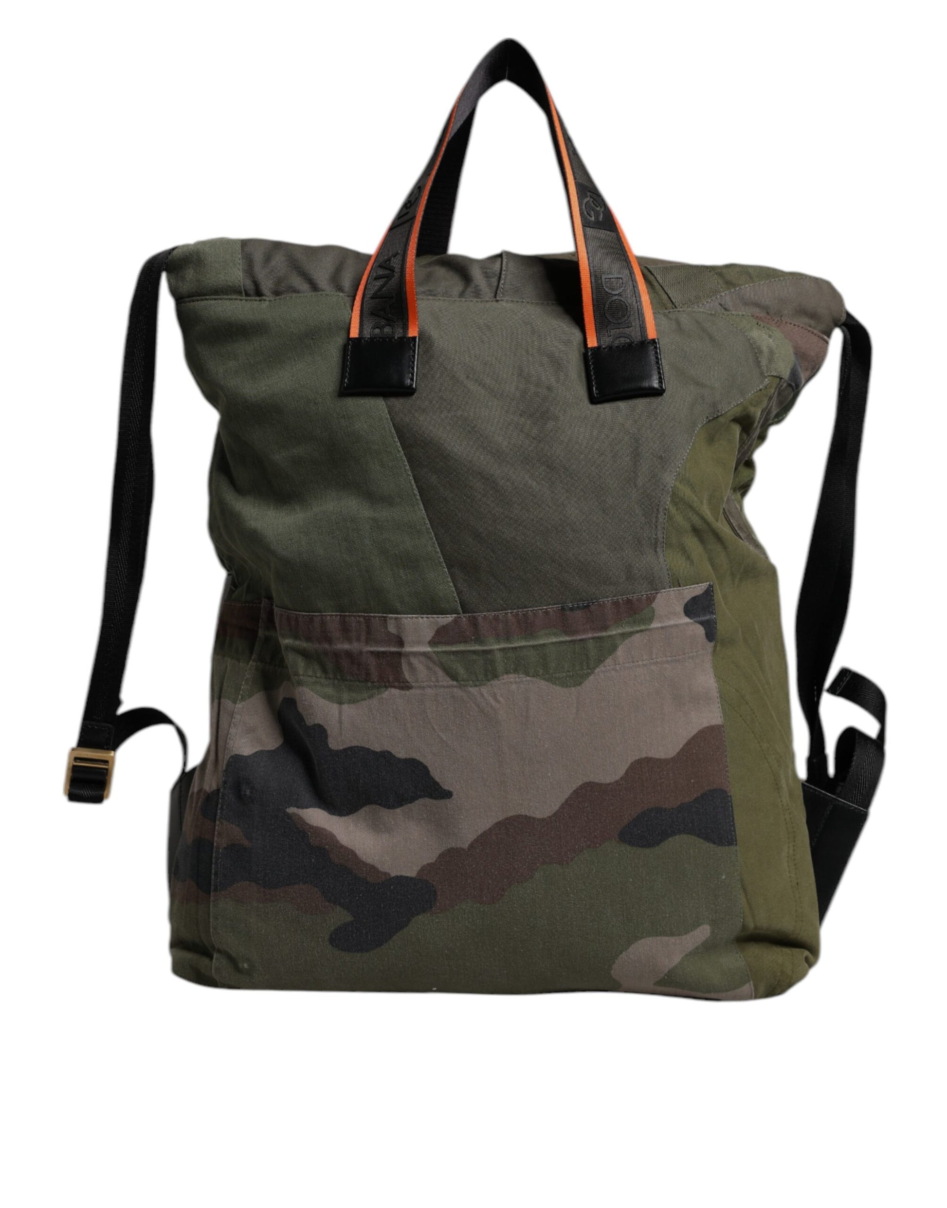 Dolce & Gabbana Military Green Patchwork Rucksack Backpack Bag - ClickThatClicks 