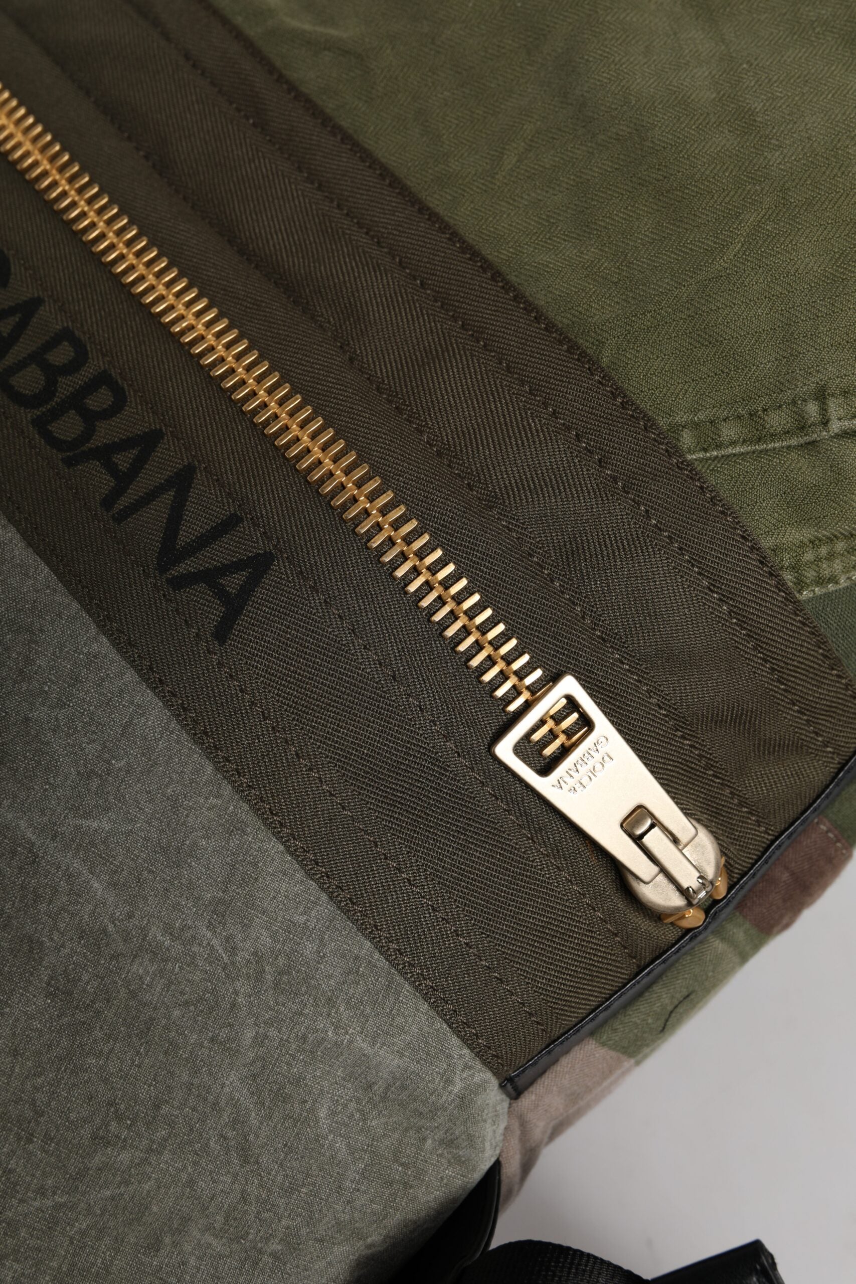 Dolce & Gabbana Military Green Patchwork Rucksack Backpack Bag - ClickThatClicks 